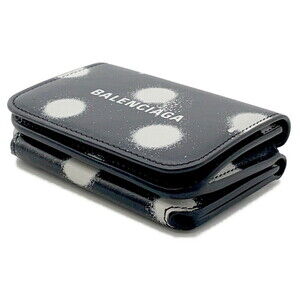 Balenciaga Dot fold Tri Cash Wallet Black
